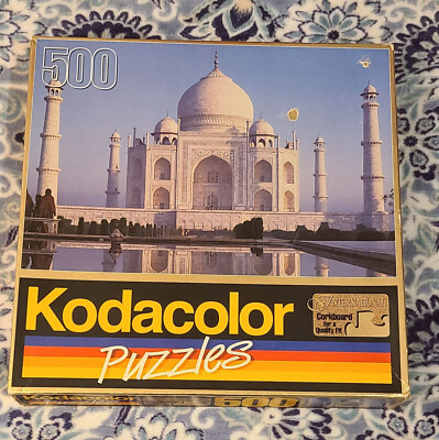 Vintage Kodacolor Kodak 500 Piece Jigsaw Puzzle ''Taj Mahal, India'' New