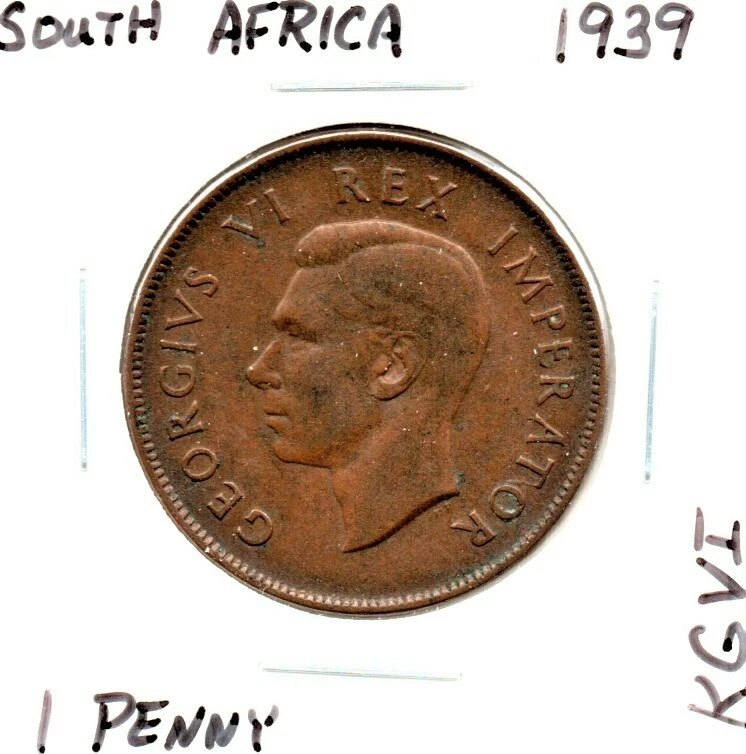 Sudáfrica 1 centavo 1939 rey Jorge VI como en la foto Foto 3 de 4