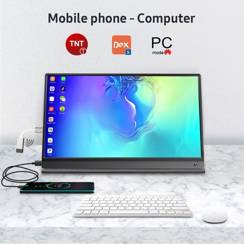 Touchscreen Battery 15.6" Portable Monitor 1920*1080 Full HD USB C Second Screen - Picture 7 of 11