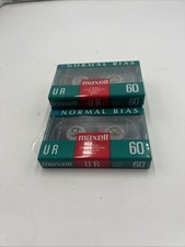 Lot 3 Maxell Normal Bias UR 60 Minute Audio Recording Cassette Tapes New Sealed