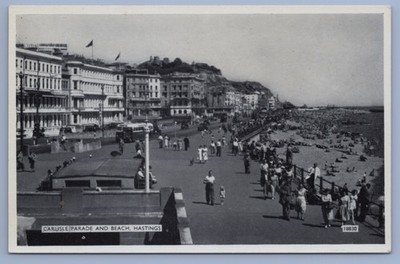 Postcard Carlisle Parade And Beach Hastings Seaside Unposted