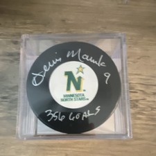 Dennis Maruk Autographed Minnesota North Stars Hockey Puck CoJo Authenticated