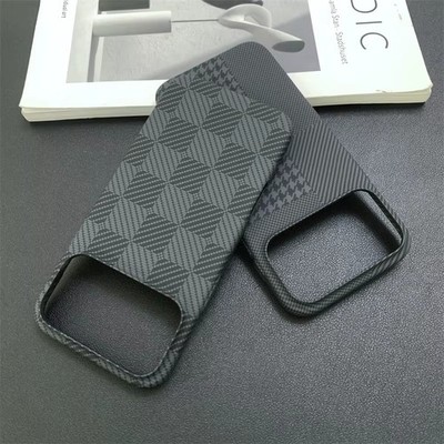 Carbon-Optik Hülle für iPhone 17 16 15 14 13 Pro Max Plus Kamera Cover Case