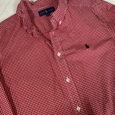 Polo Ralph Lauren Red Gingham Button Down Shirt Boys XL (18–20) | Classic Fit