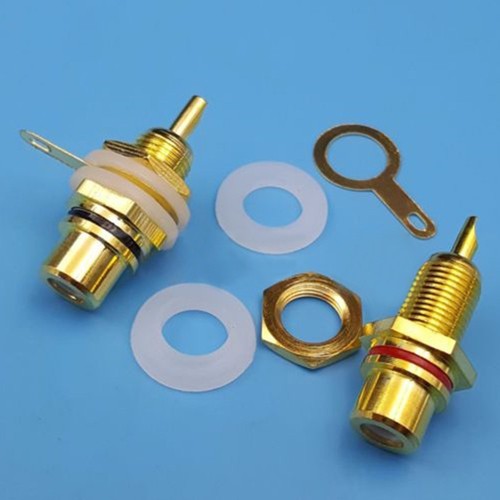 High Performance 10PCS Red & Black Chassis Panel Mount Socket Connectors - Picture 5 of 6