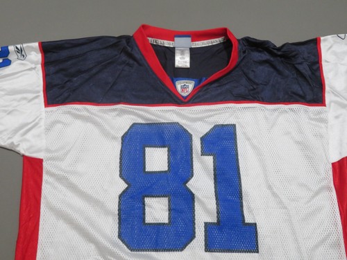 Buffalo Bills Football Jersey Mens 2XL White Navy Red NFL Terrell Owens Reebok - Picture 2 of 6