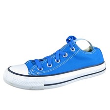 Converse Women's Low Top Sneaker Blue Fabric Sz 5.5 Medium Used 2025