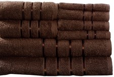 Lavish Home 8Pc Plush Bathroom Towels Set - 100 Cotton Bathroom Essentials 4