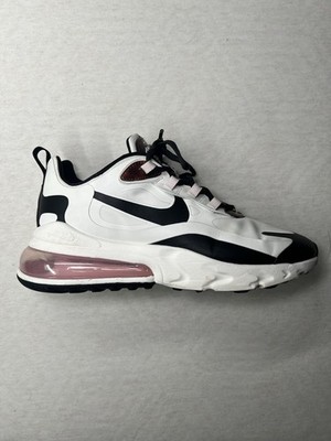 Nike Air Max 270 React Sneakers Womens Size 8.5 White Black Lace Up CU4752-100
