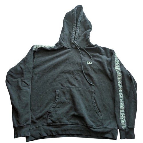 OBEY Worldwide Black Hoodie OBEY Giant All Eyes Logo Tape Sleeve Mens Size LARGE