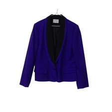 Pendleton Wool Blazer Jacket Purple Black Shawl Collar Career Workwear Size 12
