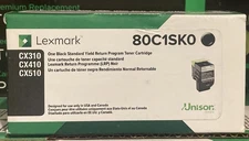 Genuine Lexmark (801SK) 80C1SK0 Black Standard Yield Return Program Toner NIB