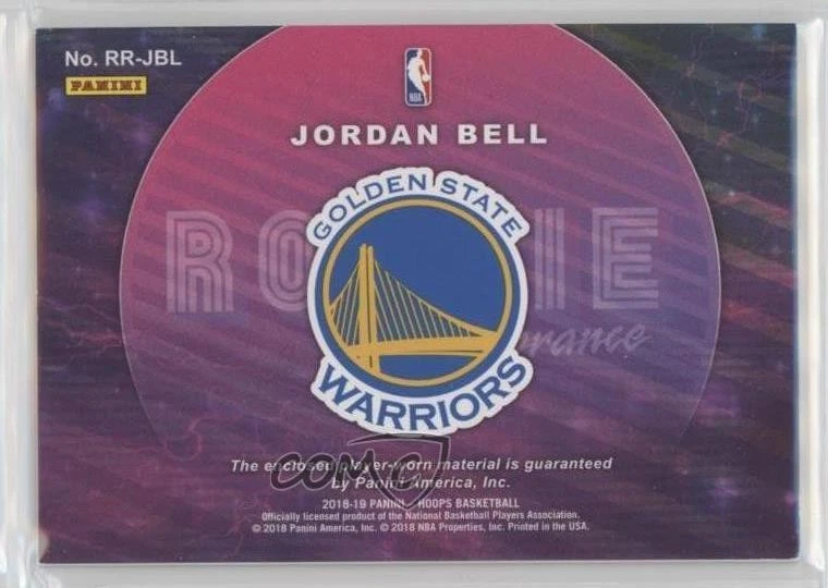 2018-19 Panini NBA Hoops Rookie Remembrance Jordan Bell #RR-JBL - Image 2 of 2