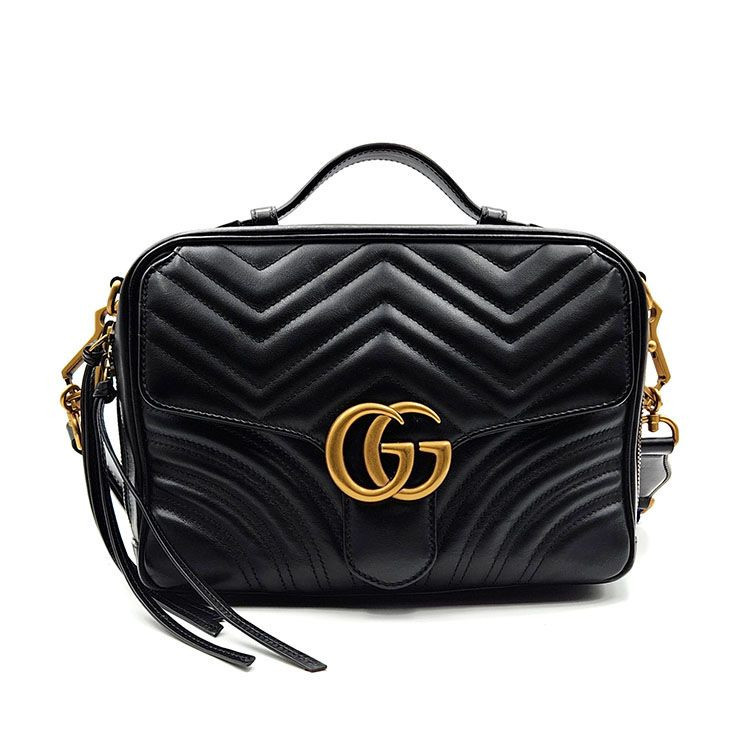 Gucci GG Marmont Matelassé Top Handle Shoulder Bag 498100 Gucci GG Marmont Matelassé Top Handle Shoulder Bag 498100