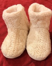 Ladies Lounge & Sleep at Debenhams Cream Colour  Sequins Bootie Slippers Size 5 