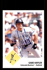 Signed Baseball Card Auto Gabe Kapler 2003 Fleer Tradition #405 Colorado Rockies
