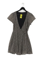 Abercrombie & Fitch Wrap Midi Dress M in Black