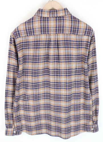 Camisa de algodón a cuadros marrón claro manga larga WRANGLER para hombre M * - Imagen 2 de 8