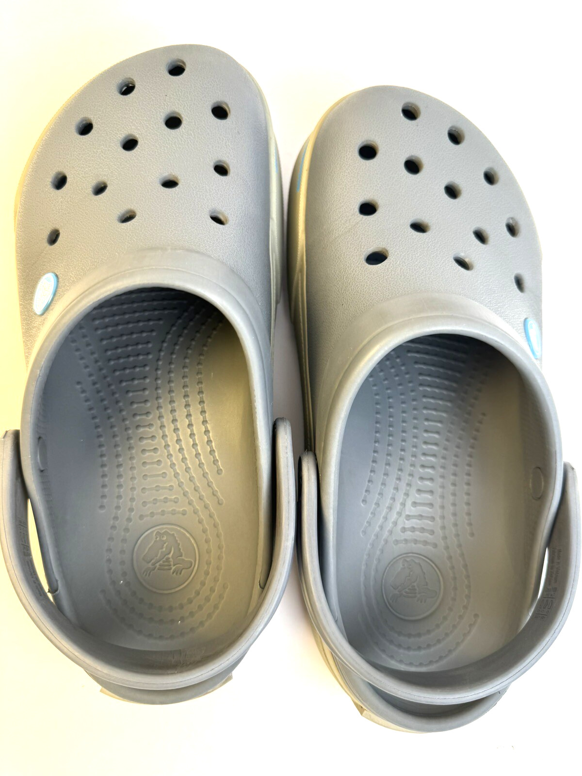 Crocs Crocband II Clogs Unisex - Charcoal/Light Grey, Men’s 5 Women’s 7 image 3
