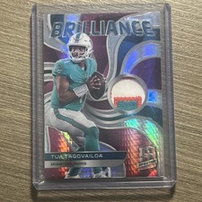 2022 PANINI SPECTRA #BRL-TTA TUA TAGOVAILOA BRILLIANCE NEON PINK PATCH /15