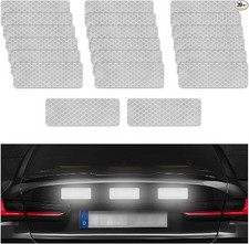 20PCS Silver Warning Reflective Stickers, Waterproof Safety Refl Color: Silver