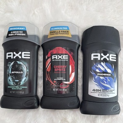 AXE Aluminum-Free Deodorant Stick Set, 48-Hour, Apollo/Cherry Spritz/Phoenix