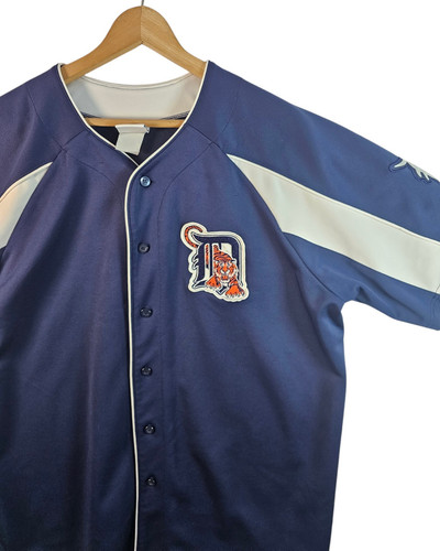 Majestic Detroit Tigers dunkelblau Base Trikot Herren XL genähte Patches - Bild 1 von 16