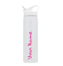 Custom Love Island water bottle font decal - PINK
