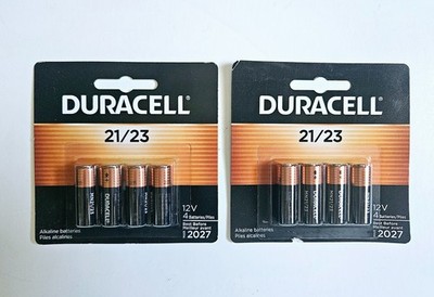 2 Packs Duracell 21/23 12v Battery - 2 cards of 4 each EIGHT Total Batteries