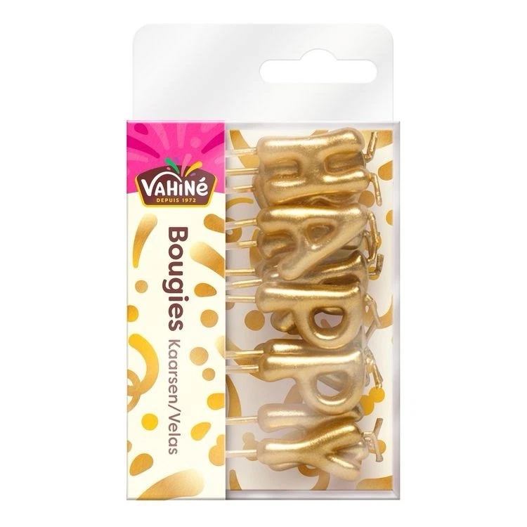 VAHINE bougies pour gâteau d'anniversaire Happy Birthday - Photo 1/1
