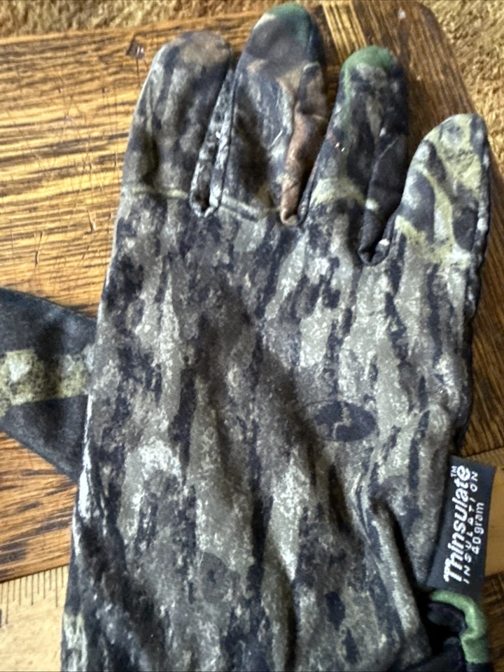 Guantes de Caza Super Thinsulate 40 Gramos Camuflaje Cálidos Dedo Completo Cuero XL Foto 2 de 4