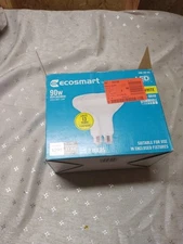 (2-Pk) EcoSmart BR40 Dimmable Energy Star LED Light Bulb Bright White 