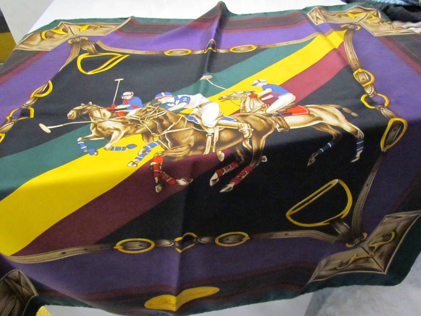 Ralph Lauren Purple Label Collection Polo Equestrian Silk Scarf image 7