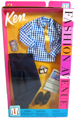 BARBIE 2002 FASHION AVENUE BUSINESS OUTFIT FOR KEN w/COMPUTER #56871- NIB