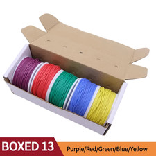 5-Color Silicone Copper Wire Kit 20-30AWG Flexible Heat Resistant Cable UK