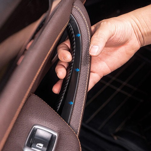 For BMW X3 X4 2011-2017 LHD Interior Door Handle Pull Cover Carbon Fiber Style - Picture 9 of 22