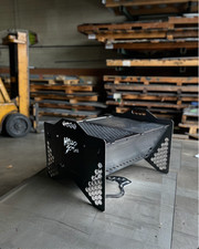 Portable Outdoor Fire Pit with Grill โ Heavy Duty Steel, Made in USA
