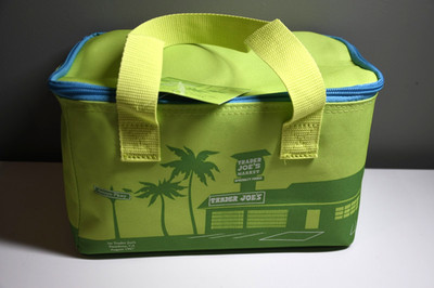 NWT Trader Joe's Striped Mini Insulated Bag Lunch Lime Green Limited Ed. 2026