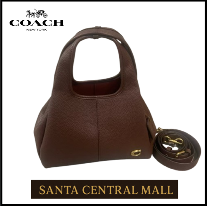 COACH CM545 Lana Shoulder Bag 23 Polished Pebble Leather Maple
