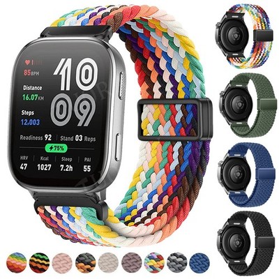 Nylon Loop Armband für Amazfit BIP 6 5 3 S/U GTS 4 Mini GTR 4 3 2 2e 42 47mm Pro