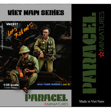 PARACEL MINIATURES VIETNAM SERIES VN1517 NVA TANK RIDERS SET 3 2 FIGURES