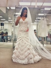 NEW Galina Signature Wedding Dress Size 12  FREE Trumpet Slip  79 value 