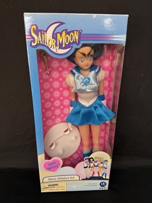 Vintage Irwin Sailor Moon Deluxe Sailor Mercury 12 Zoll Puppe in Schachtel