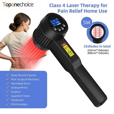Class IV Laser Therapy Device 5W 25 Diodes for Human Back Joint Pain Home Use