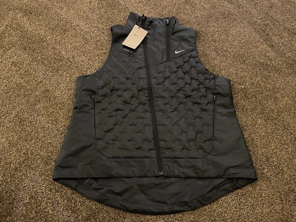 NWT! Nike Therma-Fit ADV Repel AeroLoft Women Med Running Vest Black FB7606 $190 - Image 2 of 4