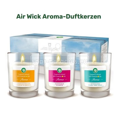 (25,76 EUR/kg) 3x AirWick Aroma Duftkerzen Kerze Harmonie Lebensfreude Stärkung