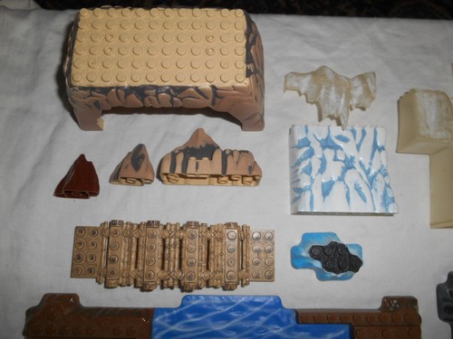 Mega Bloks Dragons Krystal Wars Terrain Baseplates Cliff Water Ice Stone Bridge - Picture 4 of 24