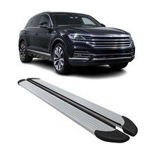 Trittbretter Seitenschweller für VW Touareg 3 2018-2026 Silber Alu