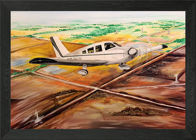 Wings Over Kansas Framed Wall Art Poster Canvas Print Picture