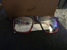 PERSOL PO3348S 1212R5 Red Havana Blue 55 mm Unisex Sunglasses